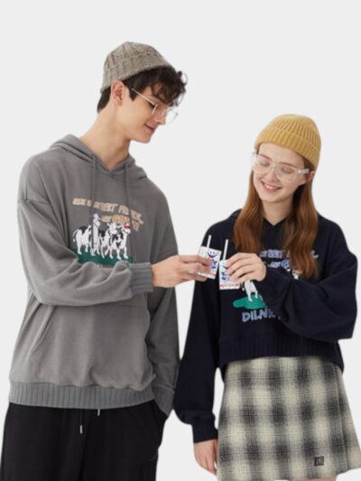 Unisex Animal print Long sleeves Hoodie