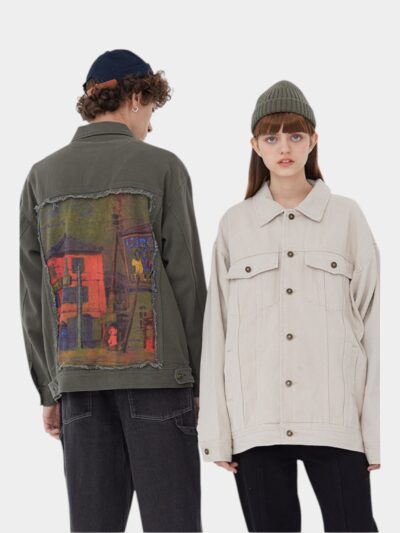 Unisex Regular Fit Long sleeves Denim Jacket