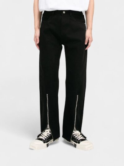 nirben Denim | High Street Dark Loose Straight Jeans Korean Fashion Brand Zipper Design Casual Pants