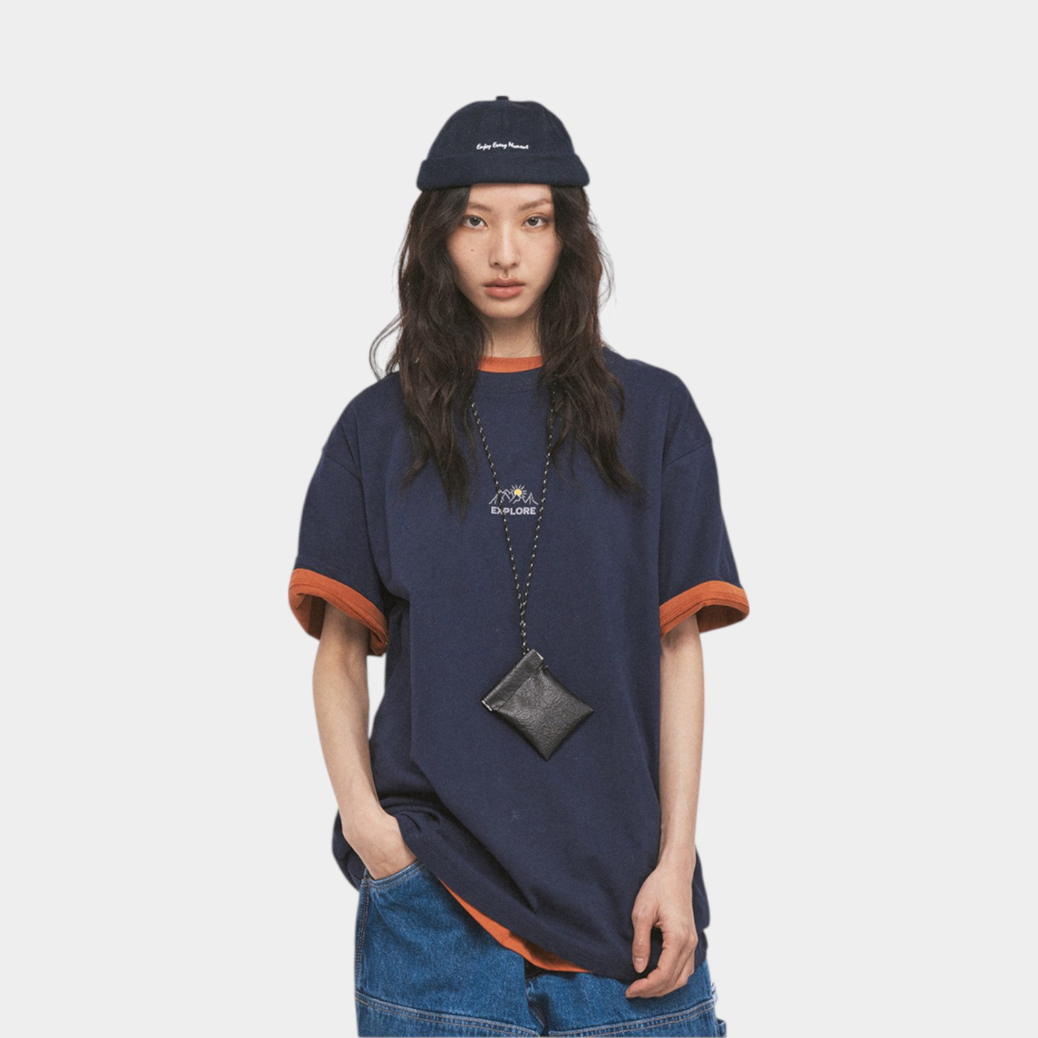 Damen T-Shirt mit Textdruck und kurzen Ärmeln