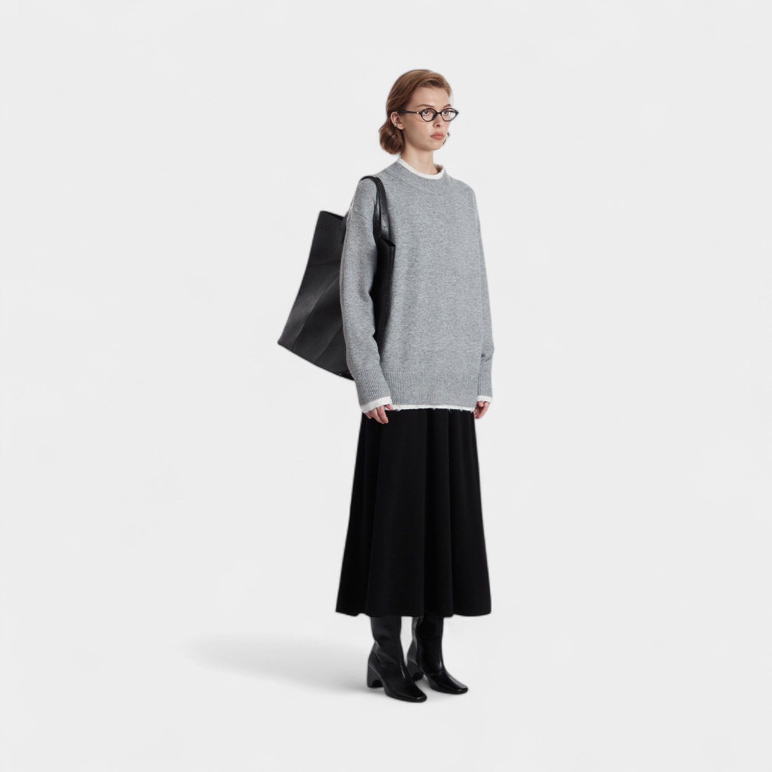 Damen Oversize Strickpullover mit langen Ärmeln – Bild 2