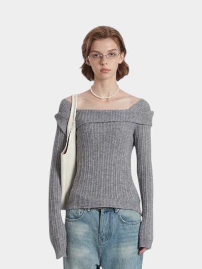 Women's Oversized Long sleeves Crop Top