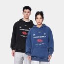 Unisex Hoodie mit künstlerischem Druck und langen Ärmeln