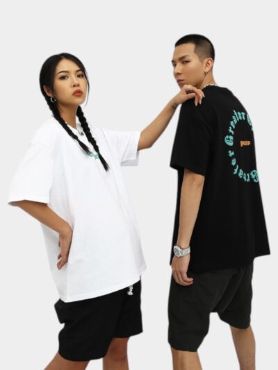 Unisex Text print Short sleeves T-Shirt