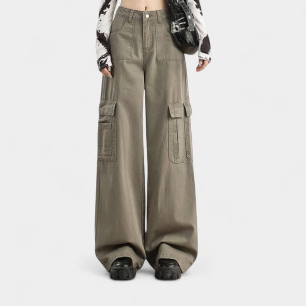 Orange Silk Women's Clothing# American Casual Overalls Women's 2024 Autumn New High Waist Slimming Loose Micro-drag Pants