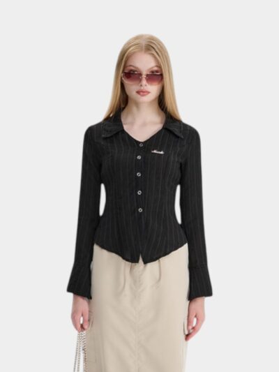 Women's Striped pattern Long sleeves Casual Shirt