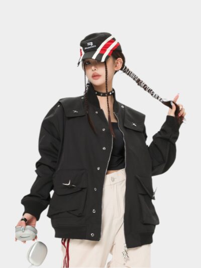 Women's Oversized Long sleeves Bomber Jacket
