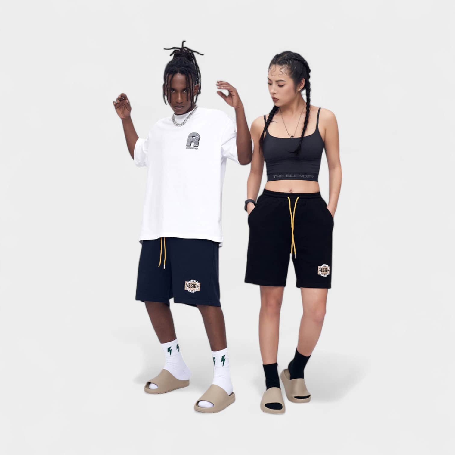 Unisex Jogginghose mit Textdruck – Bild 2