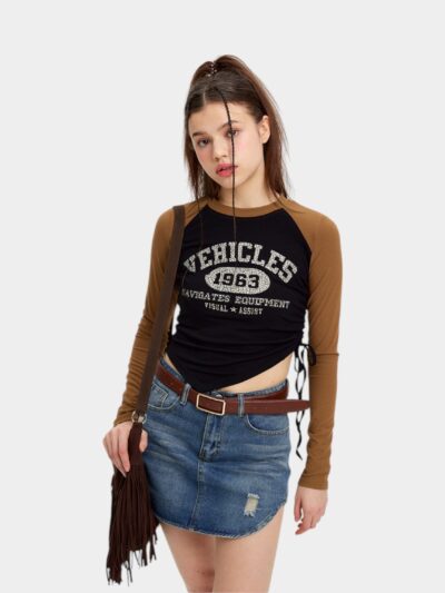 Women's Text print Long sleeves T-Shirt