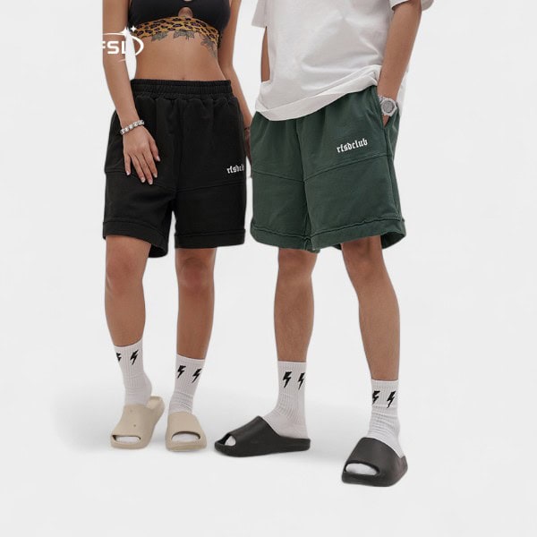 RFSD Men's Wear | 2023 Summer New Heavy Wash Old Fashion Brand Shorts Loose Sports Leisure Shorts Men's