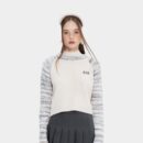 Damen Strickpullover mit Textdruck, lange Ärmel