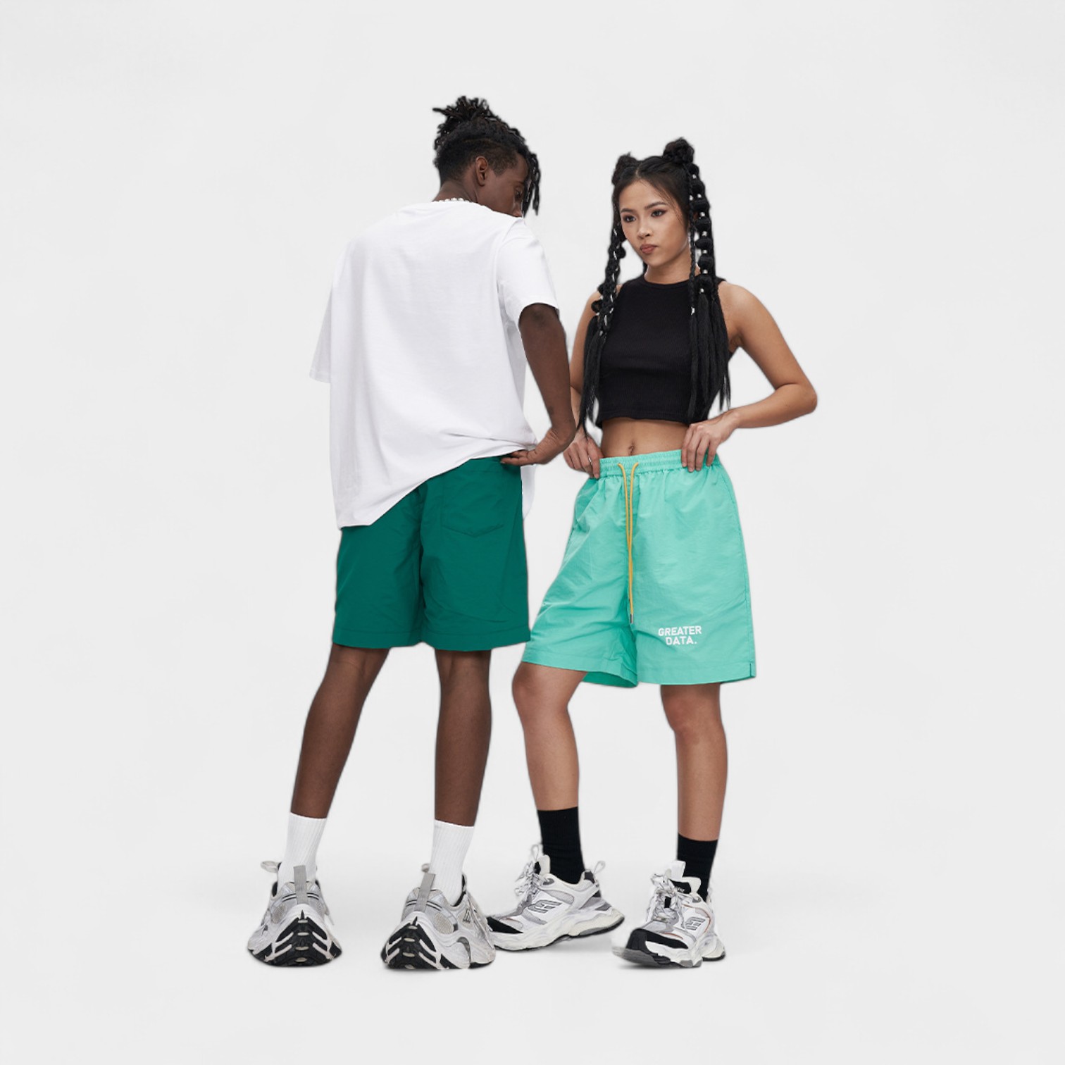 Unisex Shorts aus Nylon mit Textdruck – Bild 5