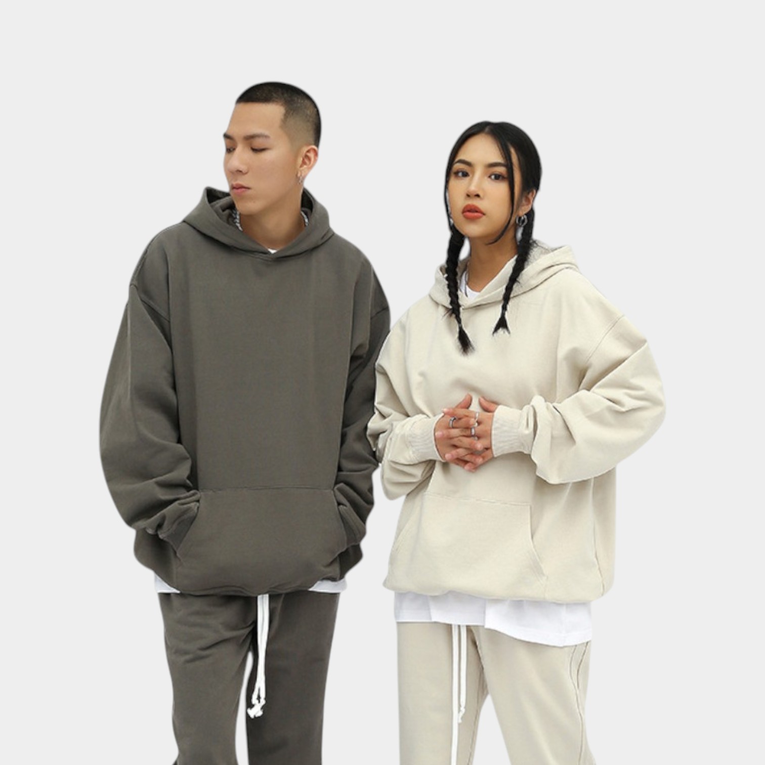Unisex Oversized Hoodie mit langen Ärmeln – Bild 3
