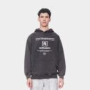 Unisex Hoodie mit Textdruck und langen Ärmeln