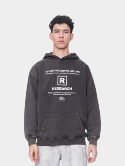 Unisex Text print Long sleeves Hoodie