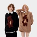 Unisex Tierdruck Langarm Strickpullover