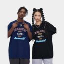 Unisex T-Shirt mit Textdruck und kurzen Ärmeln