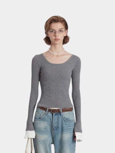 Women's Slim Fit Long sleeves Knitted Jumper