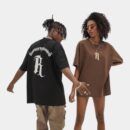 Unisex T-Shirt mit Textdruck und kurzen Ärmeln