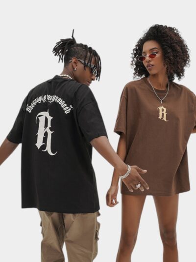 Unisex Text print Short sleeves T-Shirt