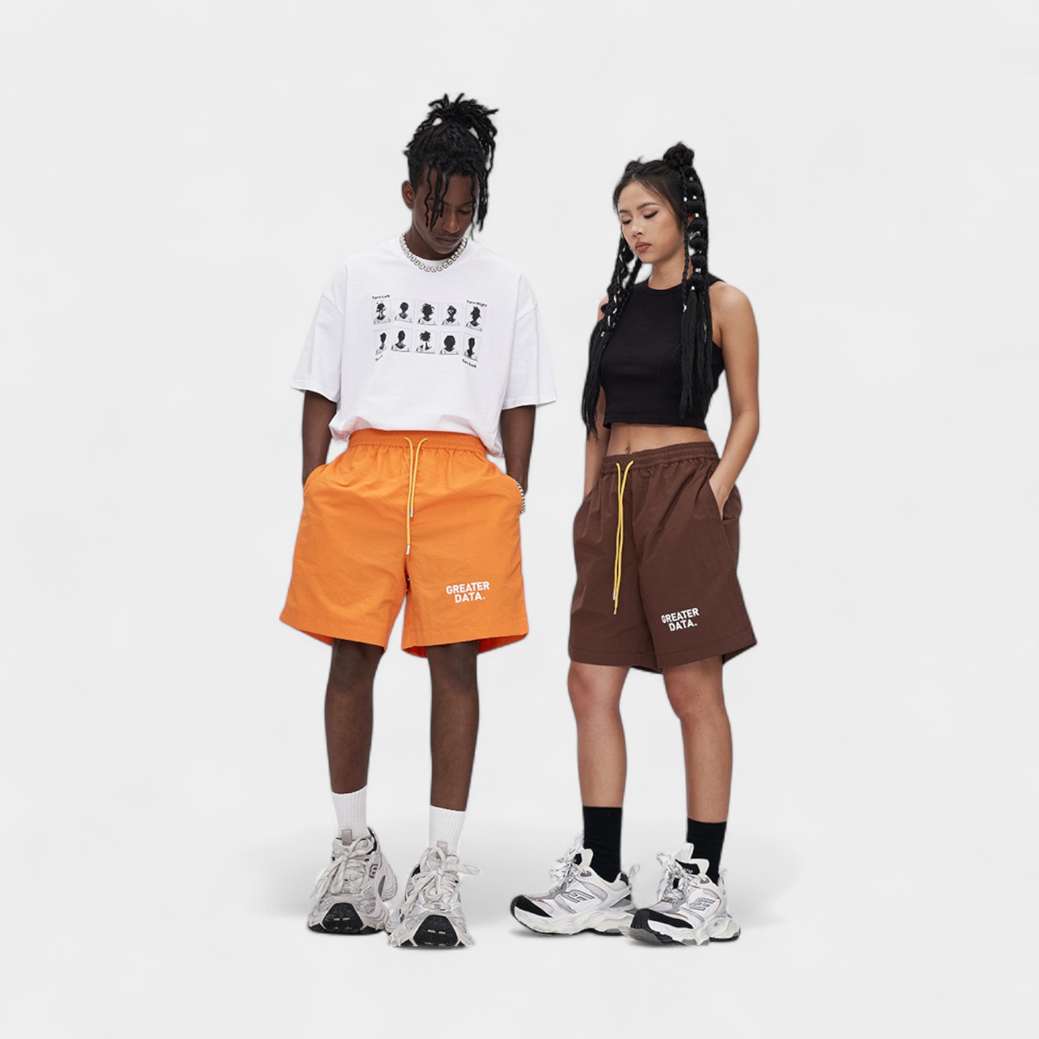 Unisex Shorts aus Nylon mit Textdruck – Bild 2