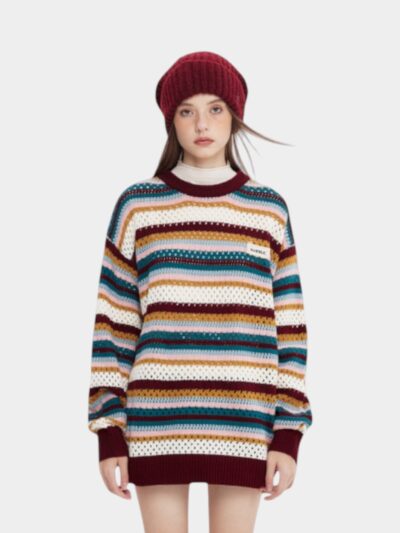 Women's Colourful pattern Long sleeves Knitted Jumper