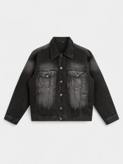 LK Men's Wear | American Retro Workwear Jacket Washed Distressed Denim Jacket Men's Loose All-match Denim 8891