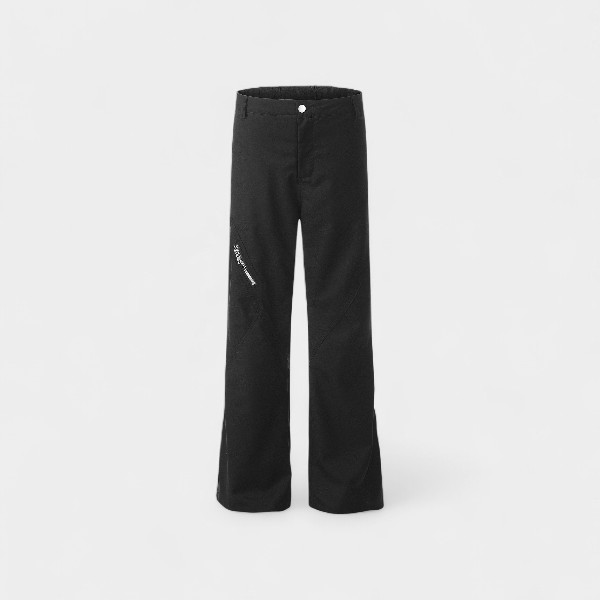 Cleanfit Design Zipper Straight Leg Black Casual Pants Simple Style Men's Autumn 2024 OREETA American Retro Long Tube Pants