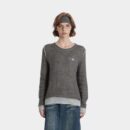 Gestreifter Strickpullover für Damen mit langen Ärmeln