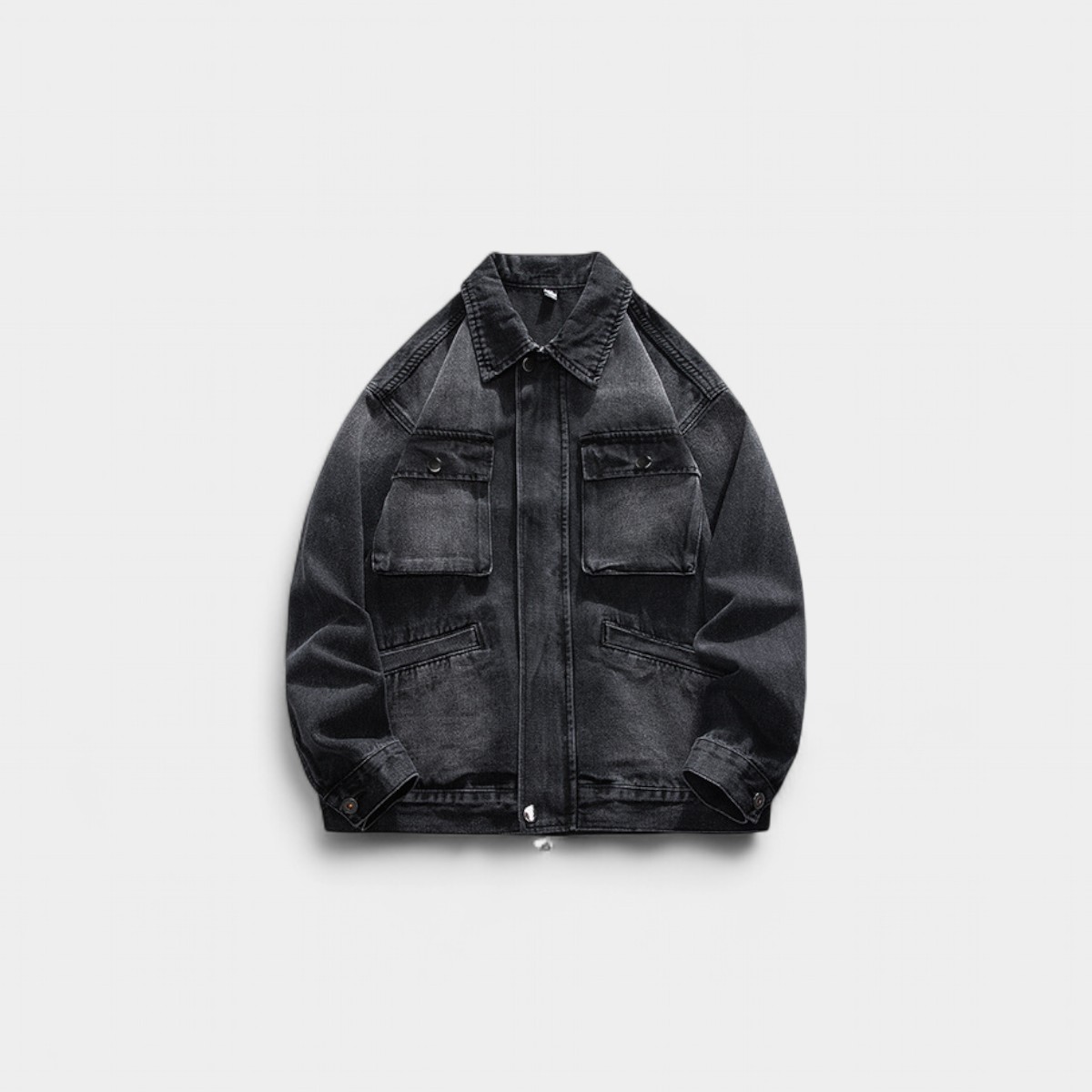 American Style High Street Denim Men's High-end Sense Denim Jacket Student Work Denim Top Men's Fashionable Denim Jacket