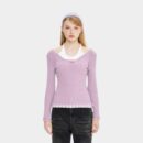 Damen Slim Fit Langarm Strickpullover