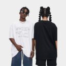 Unisex T-Shirt mit Textdruck und kurzen Ärmeln