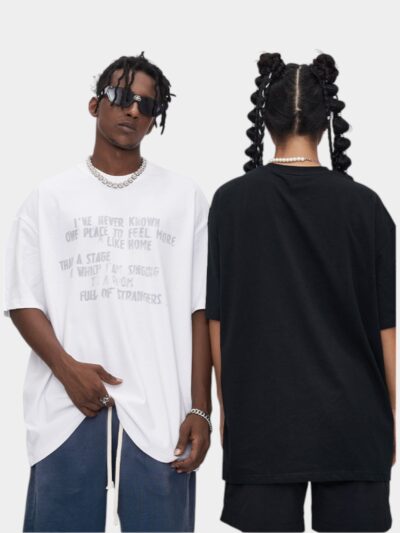 Unisex Text print Short sleeves T-Shirt