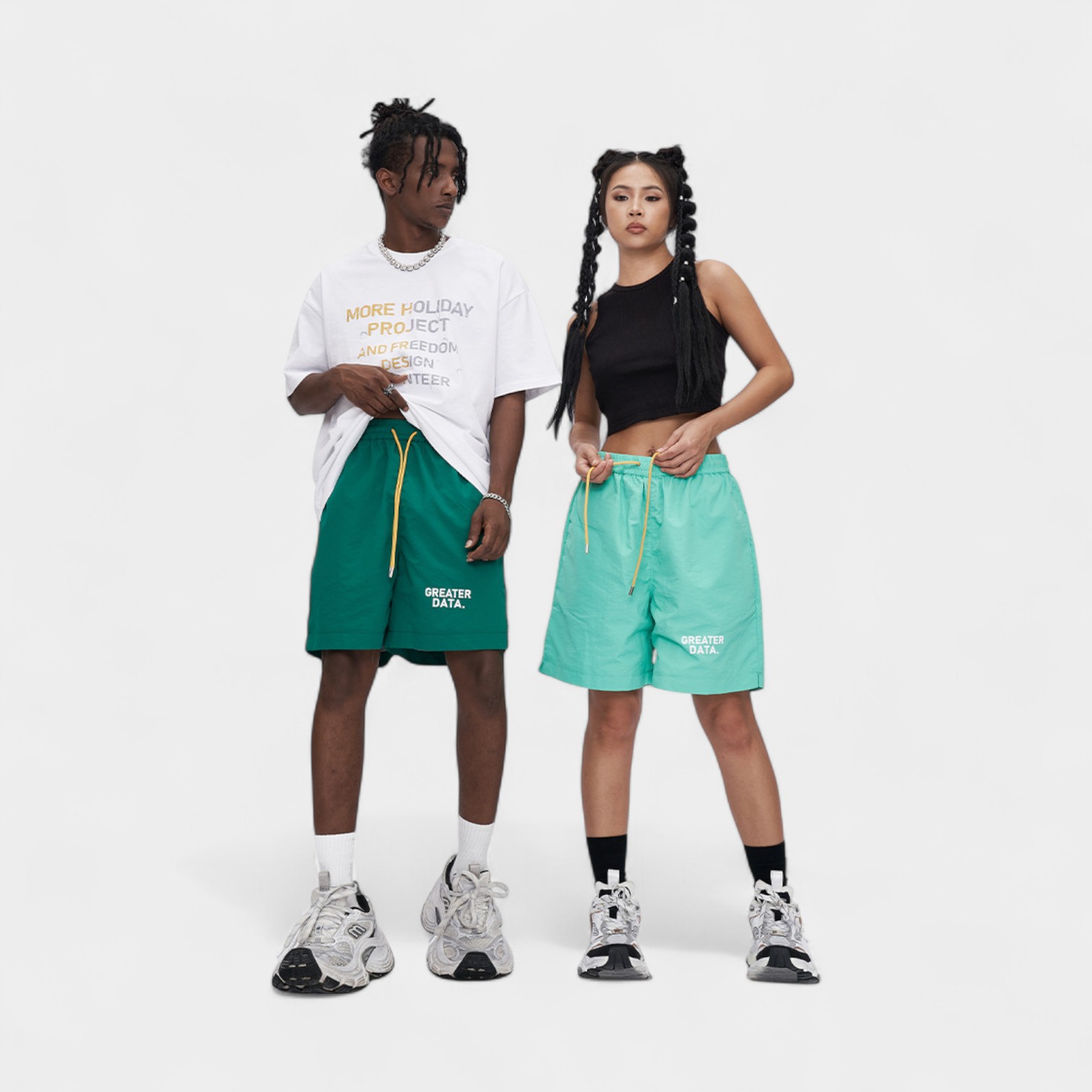 Unisex Shorts aus Nylon mit Textdruck – Bild 4