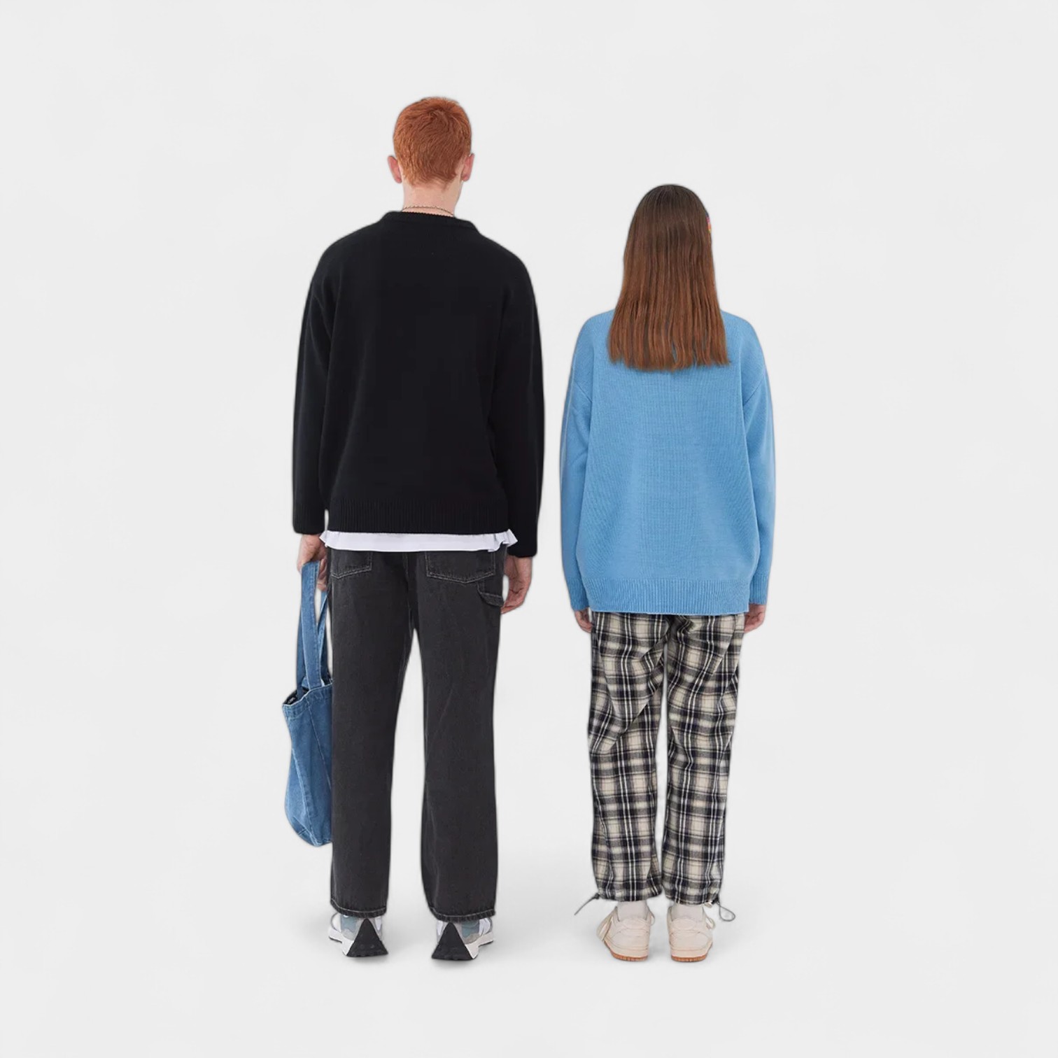 Unisex Anime/Cartoon-Print Strickpullover mit langen Ärmeln – Bild 3