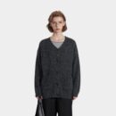 Damen Oversize Strickpullover mit langen Ärmeln