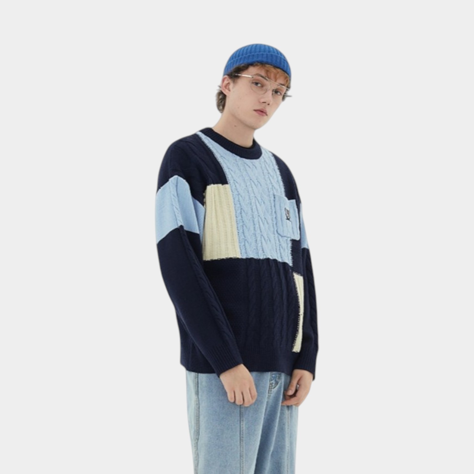 Unisex Oversized Strickpullover mit langen Ärmeln – Bild 2