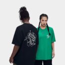 Unisex T-Shirt mit Textdruck und kurzen Ärmeln