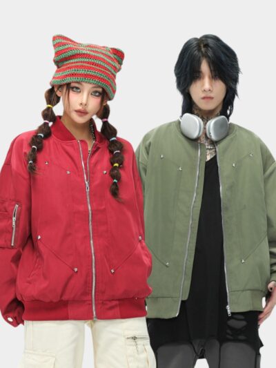 Unisex Regular Fit Long sleeves Bomber Jacket