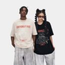 Unisex T-Shirt mit Textdruck und kurzen Ärmeln