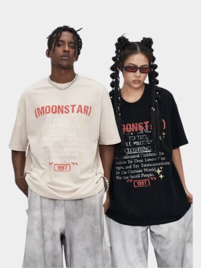 Unisex Text print Short sleeves T-Shirt