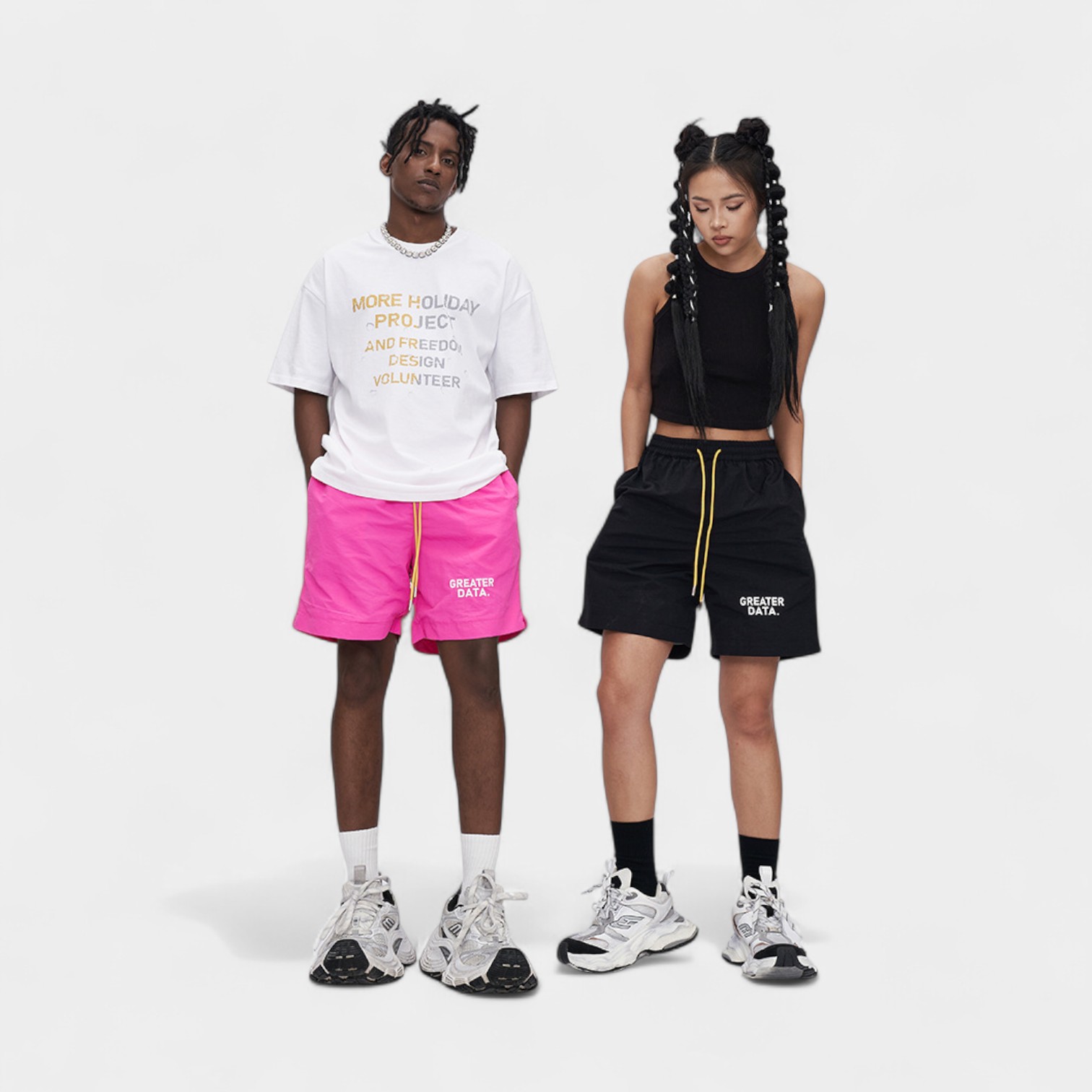 Unisex Shorts aus Nylon mit Textdruck – Bild 3