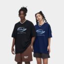 Unisex T-Shirt mit Textdruck und kurzen Ärmeln