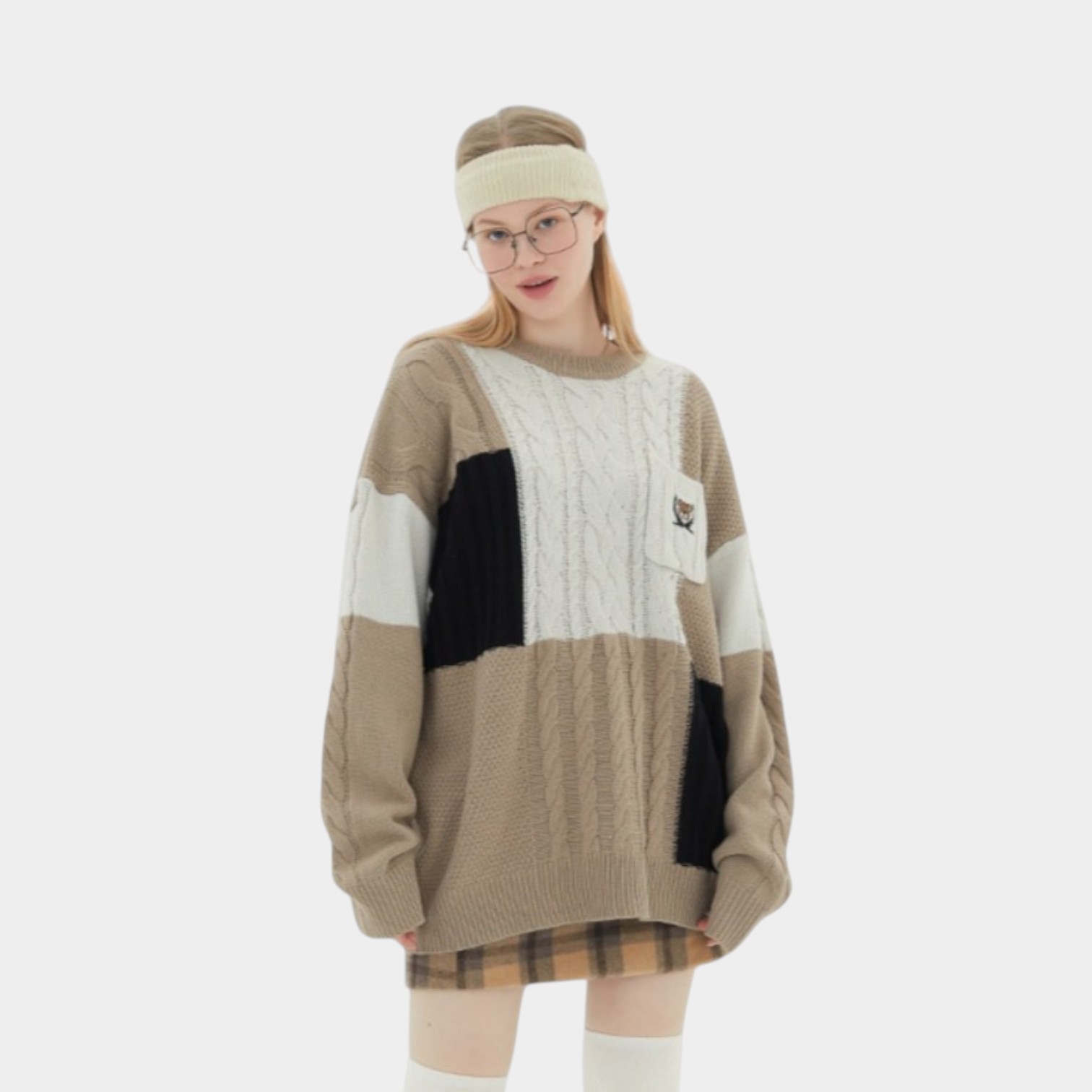 Unisex Oversized Strickpullover mit langen Ärmeln – Bild 4