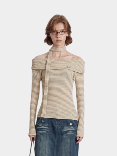 Women's Striped pattern Long sleeves T-Shirt