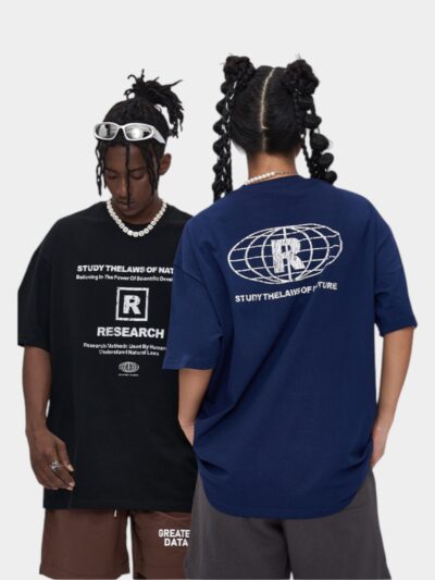 Unisex Text print Short sleeves T-Shirt