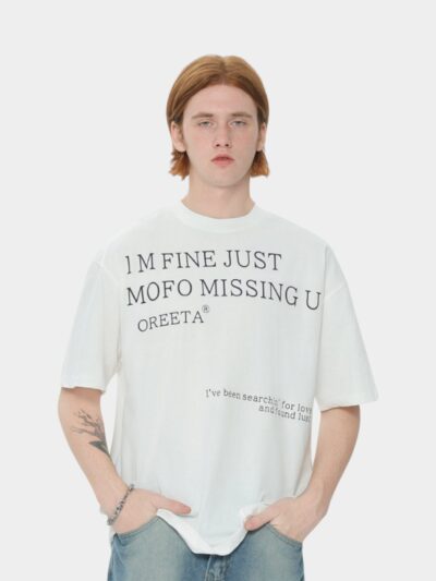 Men's Text print Short sleeves T-Shirt