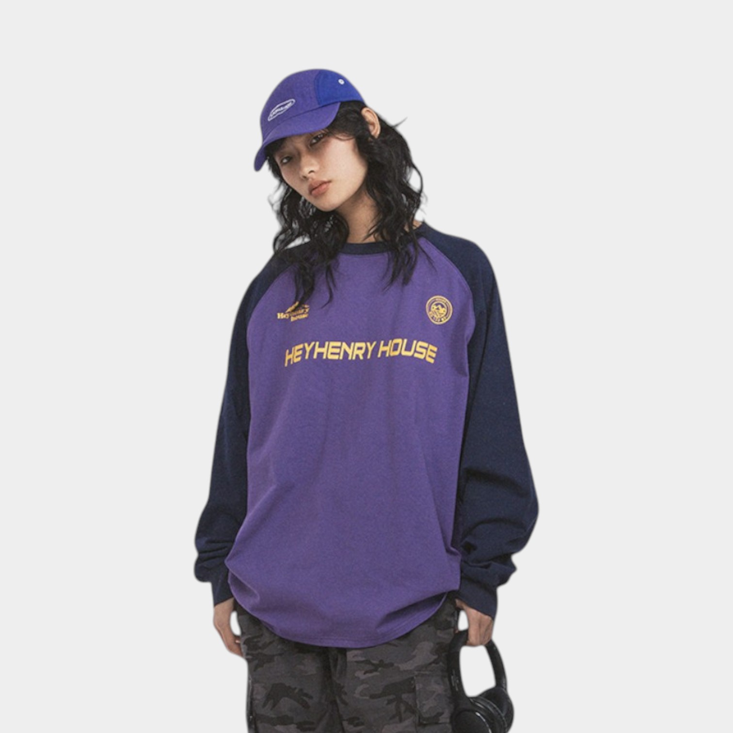 Damen Langarm T-Shirt mit Textdruck