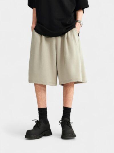 INF men's clothing | 2024 spring and summer new bristle A- line shorts fashion brand loose casual shorts solid color middle pants men