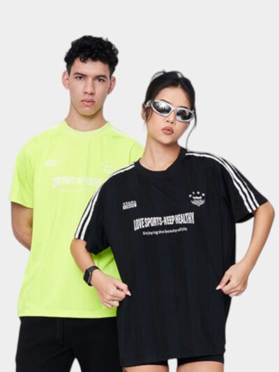 Unisex Text print Short sleeves T-Shirt